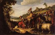 LASTMAN, Pieter Pietersz. Abraham on the Way to Canaan oil